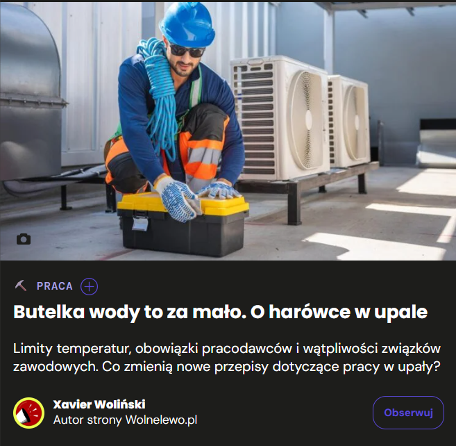 O harówce w upale